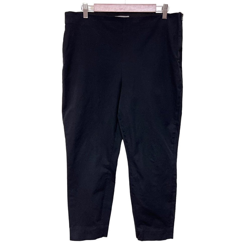 Everlane Black Ponte Crop Pant Side Zip Women's Size 10